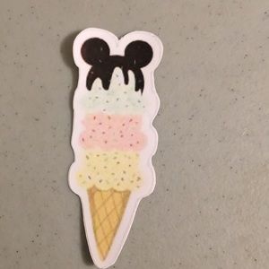 Mickey shaped ice cream sticker
